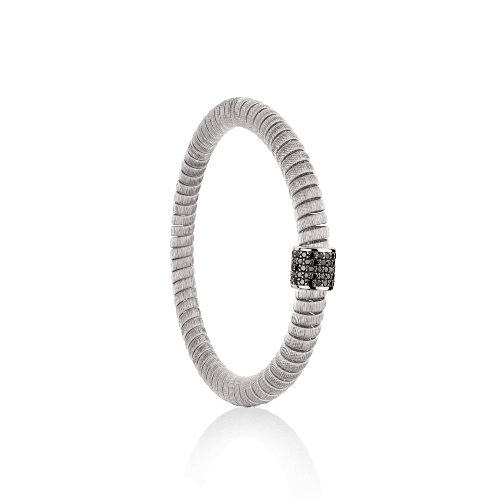 Ethiopia Black And White Diamond Bracelet In 18K White Gold Yvel ethiopia-black-and-white-diamond-bracelet-in-18k-white-gold-yvel